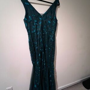 Ever Pretty Teal Leaf Maxi Dress